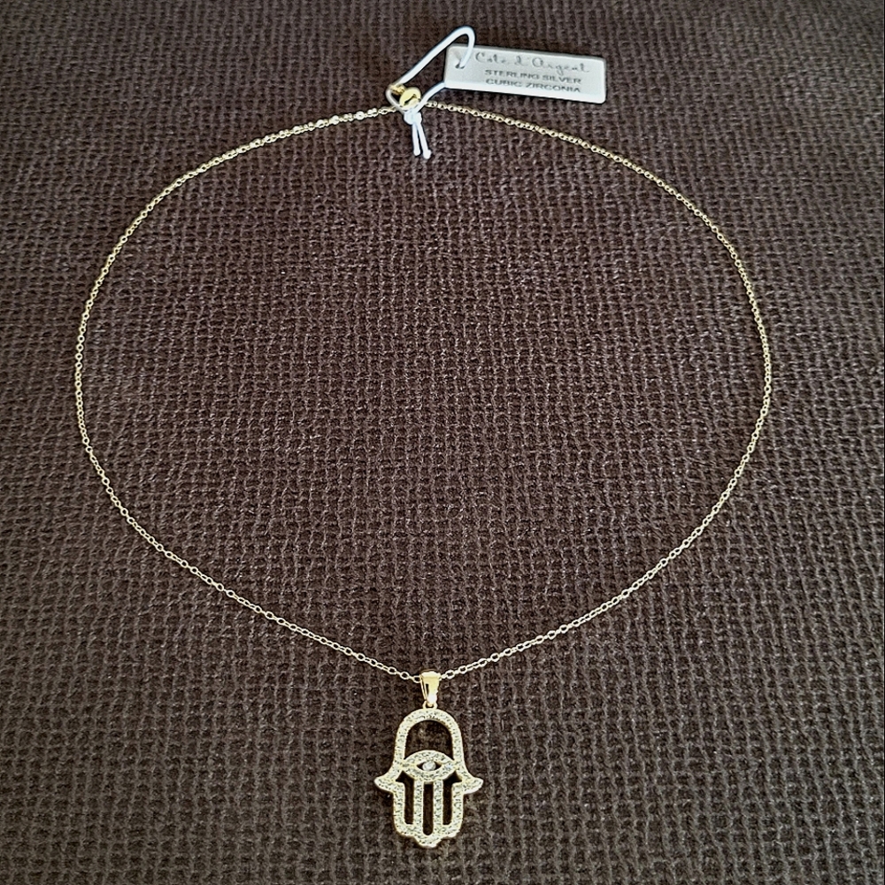 Cote d'Argent Gold💛 Hamsa🤚 Pendant Necklace - NWT - Picture 13 of 16